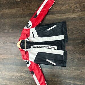 PEACEMINUSONE PMO Varsity/leather Jacket